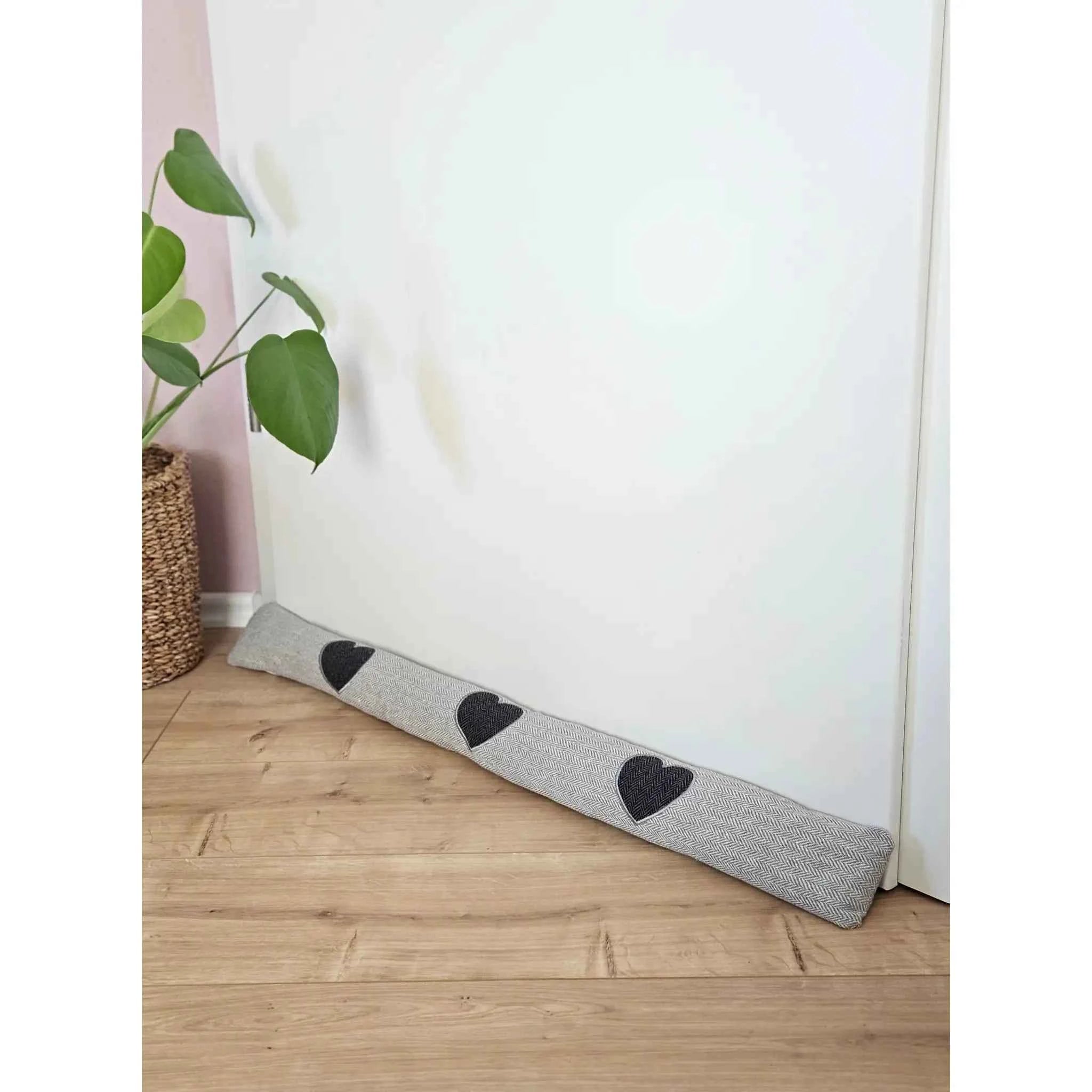 Zugluftstopper Windstopper Türdichtung Türvorleger Stern grau 90x10 cm